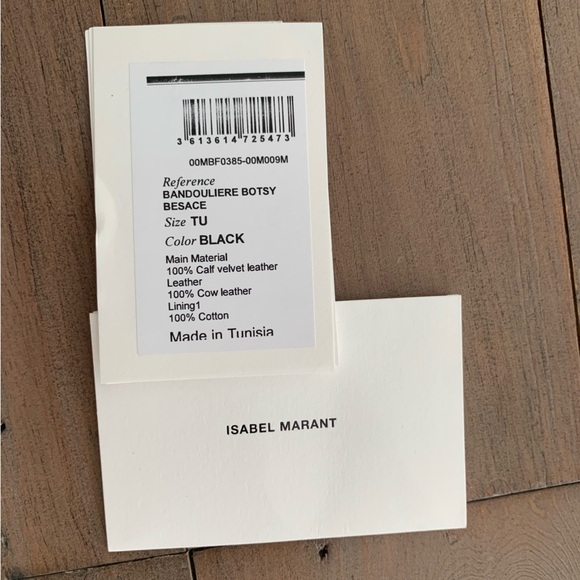 Isabel Marant Botsy black suede leather crossbody bag NWT - Picture 8 of 8